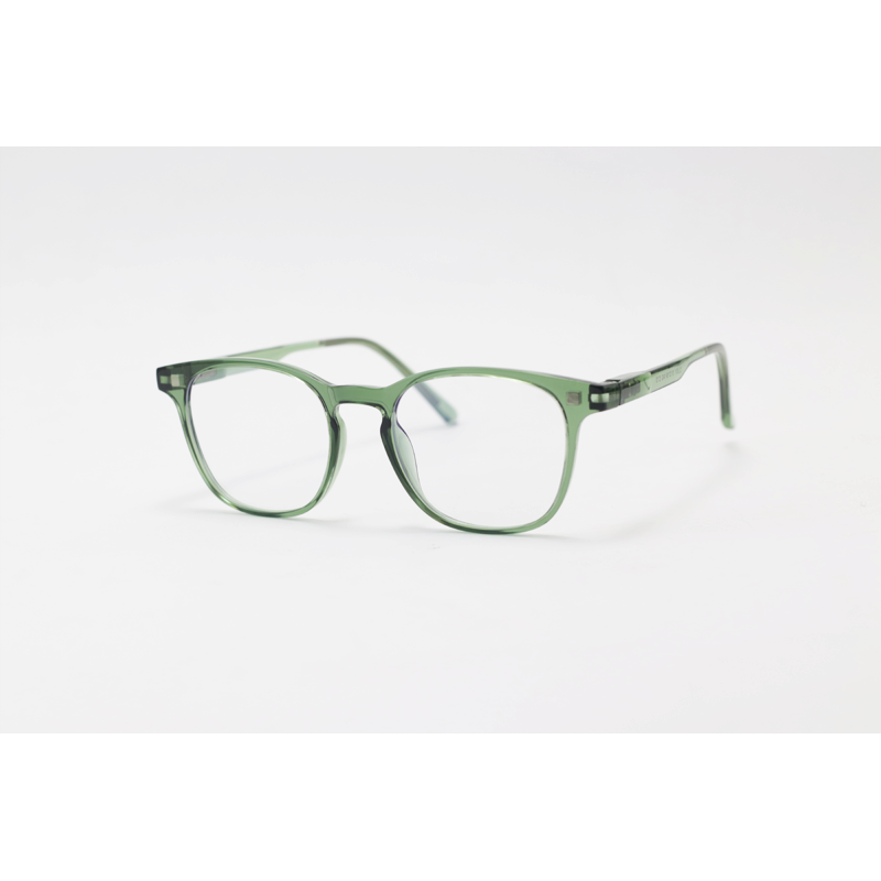 Hustle - CL001 - Green Translucent - Acetate - Square - Blue Cut - Dual - Attachment - Polarized - Eyewear - Sunglasses