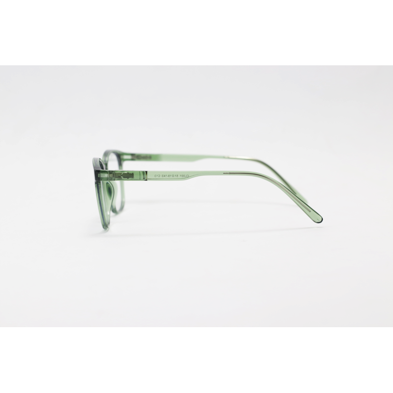 Hustle - CL001 - Green Translucent - Acetate - Square - Blue Cut - Dual - Attachment - Polarized - Eyewear - Sunglasses