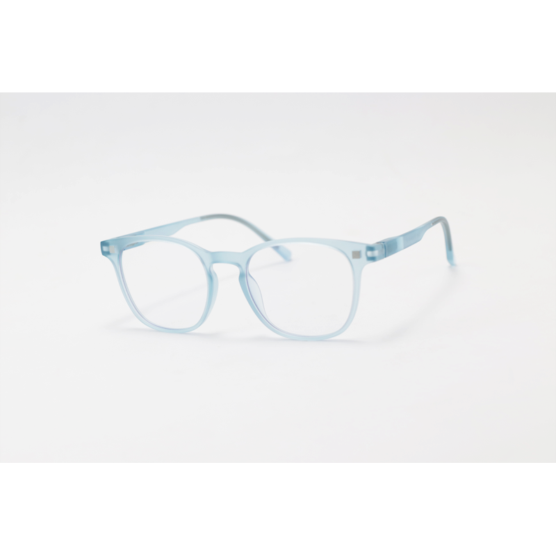 Hustle - CL001 - Light Blue Translucent - Acetate - Square - Blue Cut - Dual - Attachment - Polarized - Eyewear - Sunglasses
