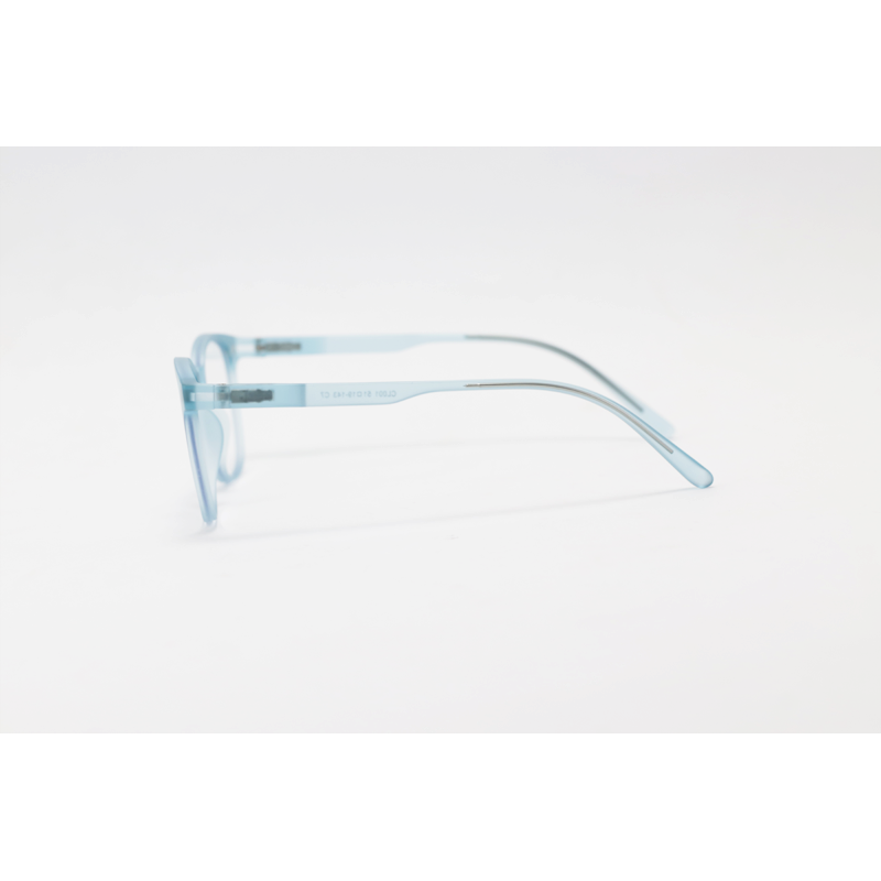 Hustle - CL001 - Light Blue Translucent - Acetate - Square - Blue Cut - Dual - Attachment - Polarized - Eyewear - Sunglasses