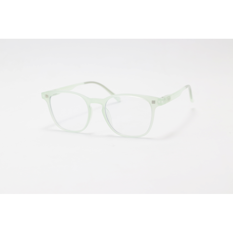 Hustle - CL001 - Light Green Translucent - Acetate - Square - Blue Cut - Dual - Attachment - Polarized - Eyewear - Sunglasses