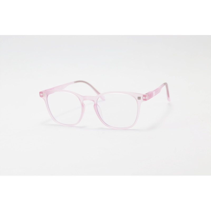 Hustle - CL001 - Light Pink Translucent - Acetate - Square - Blue Cut - Dual - Attachment - Polarized - Eyewear - Sunglasses