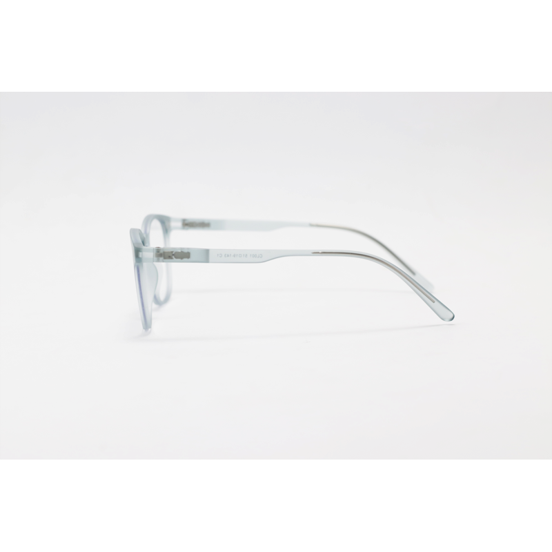 Hustle - CL001 - Matte Grey Translucent - Acetate - Square - Blue Cut - Dual - Attachment - Polarized - Eyewear - Sunglasses