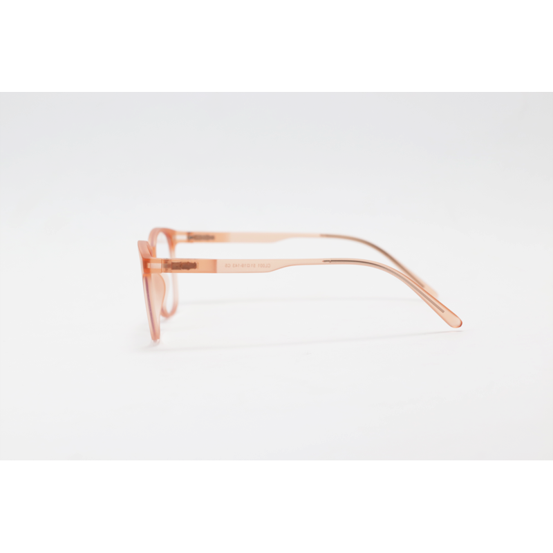 Hustle - CL001 - Matte Orange Translucent - Acetate - Square - Blue Cut - Dual - Attachment - Polarized - Eyewear - Sunglasses