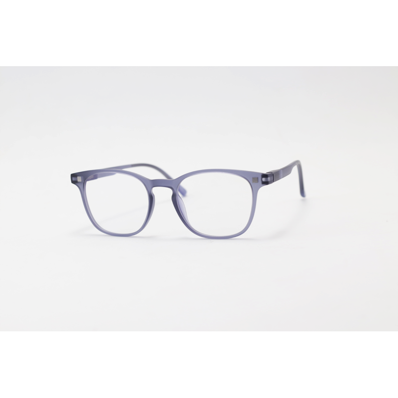 Hustle - CL001 - Matte Purple Translucent - Acetate - Square - Blue Cut - Dual - Attachment - Polarized - Eyewear - Sunglasses