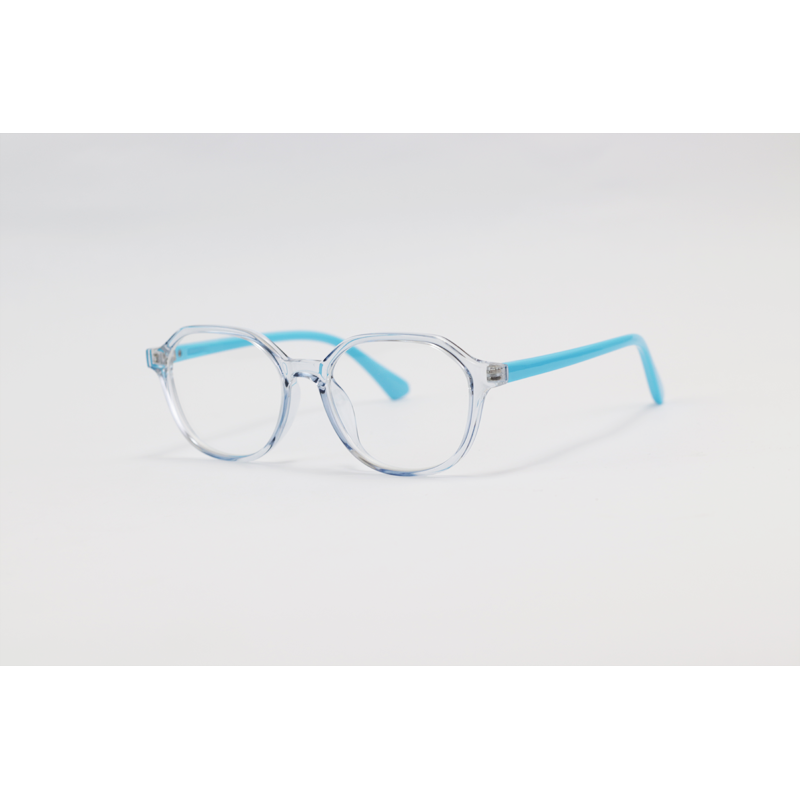Dior - 7360 - Blue Translucent - Acetate - Oval - Dual - Attachment - Blue Cut - Polarized - Kids - Eyewear - Sunglasses