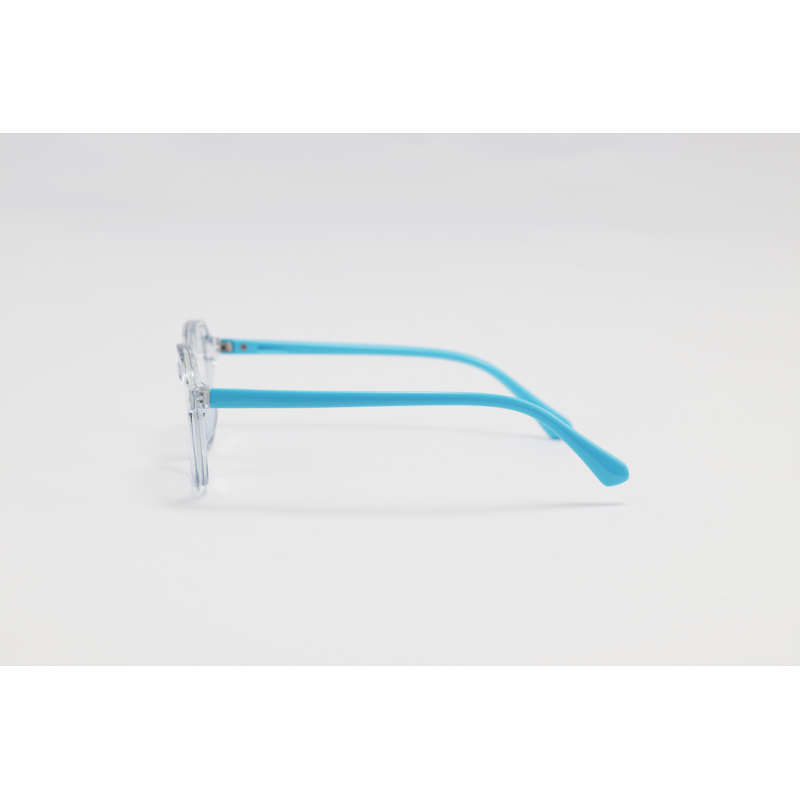 Dior - 7360 - Blue Translucent - Acetate - Oval - Dual - Attachment - Blue Cut - Polarized - Kids - Eyewear - Sunglasses