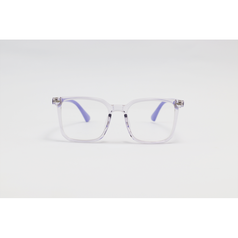 Dior - 7365 - Purple Translucent - Acetate - Square - Dual - Attachment - Blue Cut - Polarized - Kids - Eyewear - Sunglasses