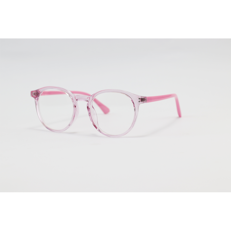 Dior - 7366 - Pink Translucent - Acetate - Round - Dual - Attachment - Blue Cut - Polarized - Kids - Eyewear - Sunglasses