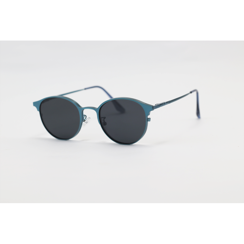 Dior - 8004 - Blue - Metal - Round - Dual - Attachment - Blue Cut - Polarized - Eye Wear - Sunglasses