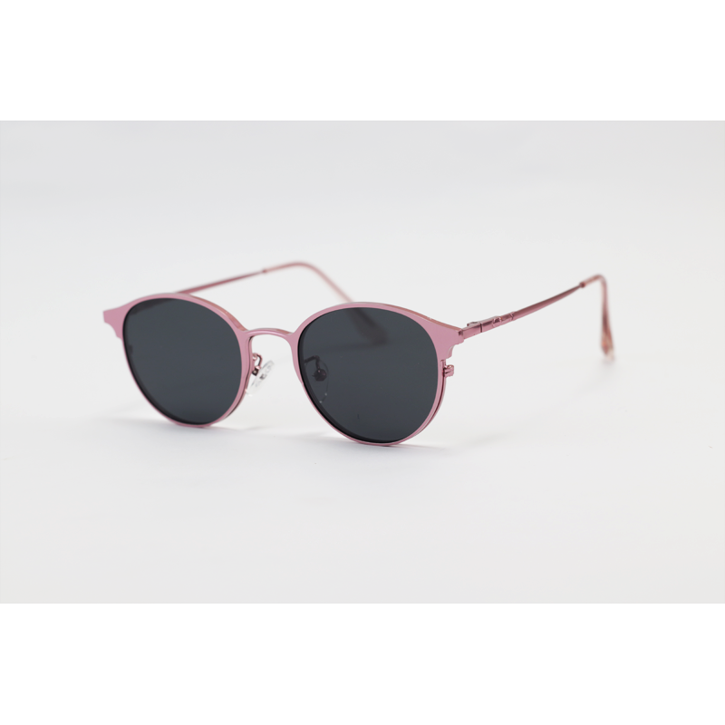 Dior - 8004 - Pink - Metal - Round - Dual - Attachment - Blue Cut - Polarized - Eye Wear - Sunglasses