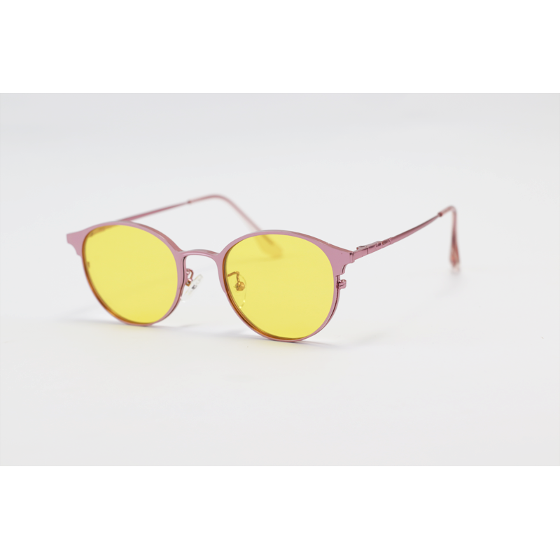 Dior - 8004 - Pink - Metal - Round - Dual - Attachment - Blue Cut - Polarized - Eye Wear - Sunglasses