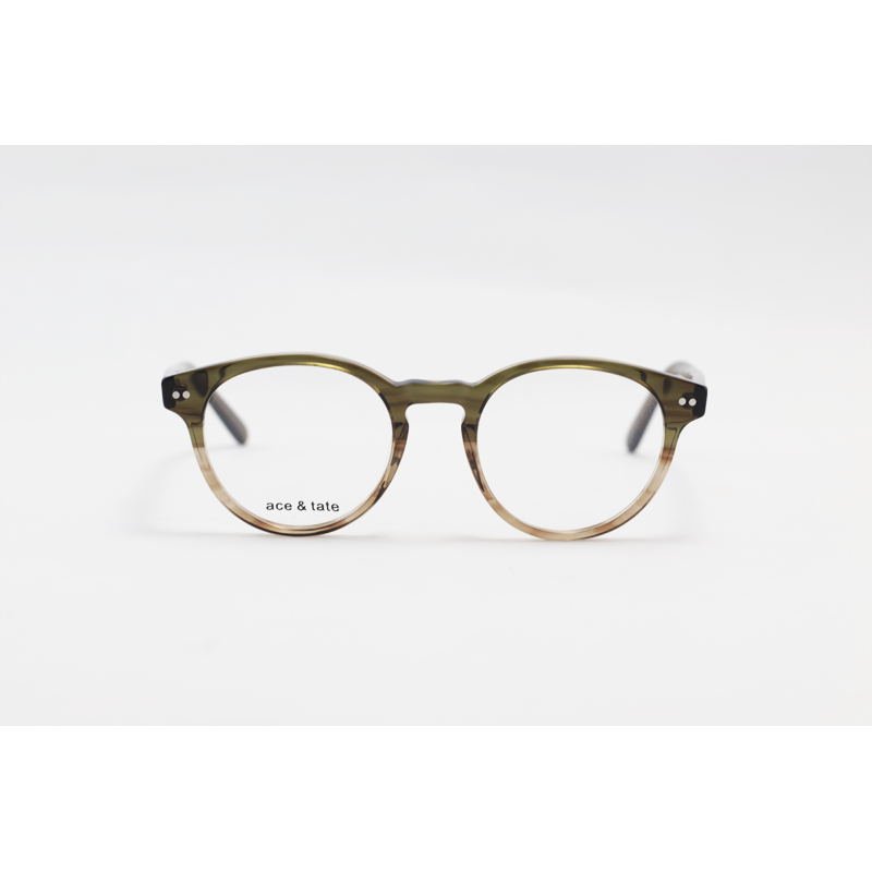 Ace & Tate - Pierce Large - Olive Gradient Bio - Acetate - Round - Eyewear