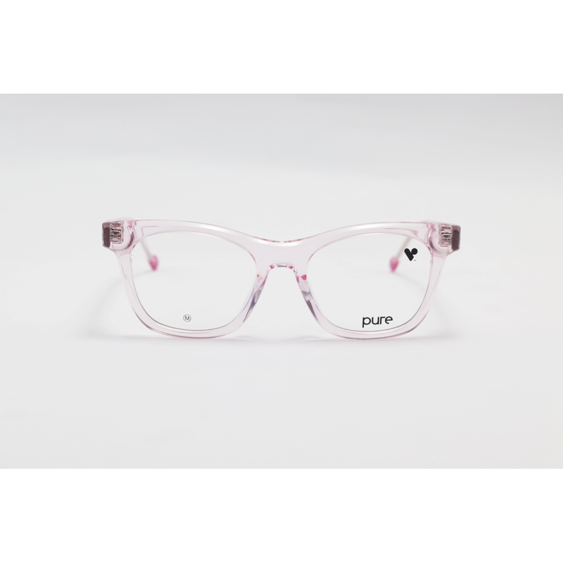 Pure - 7003 - Pink Translucent - Acetate - Rectangle - Eyewear