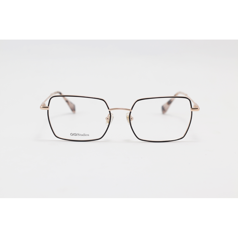 GIGI Studios - LUZIA - 860 - Rose Gold Black - Metal - Rectangle - Eyewear