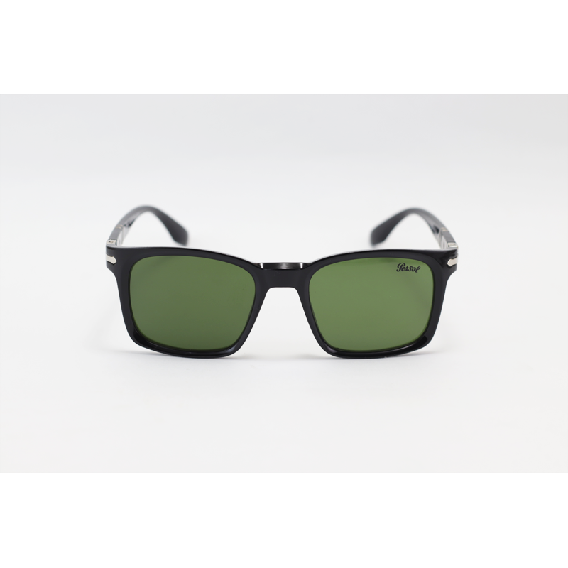 Persol - P08 - Black Green - Acetate - Square - Sunglasses