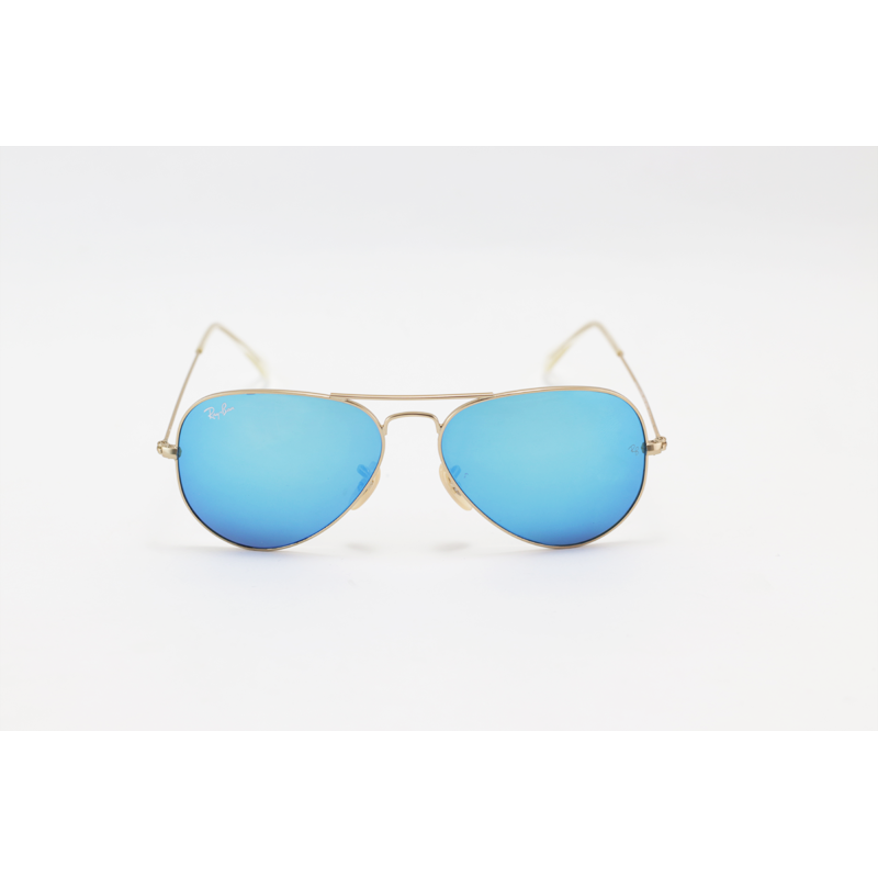 Ray B – 3025 – Golden Copper Blue Mercury – Aviator – Metal – Sunglasses