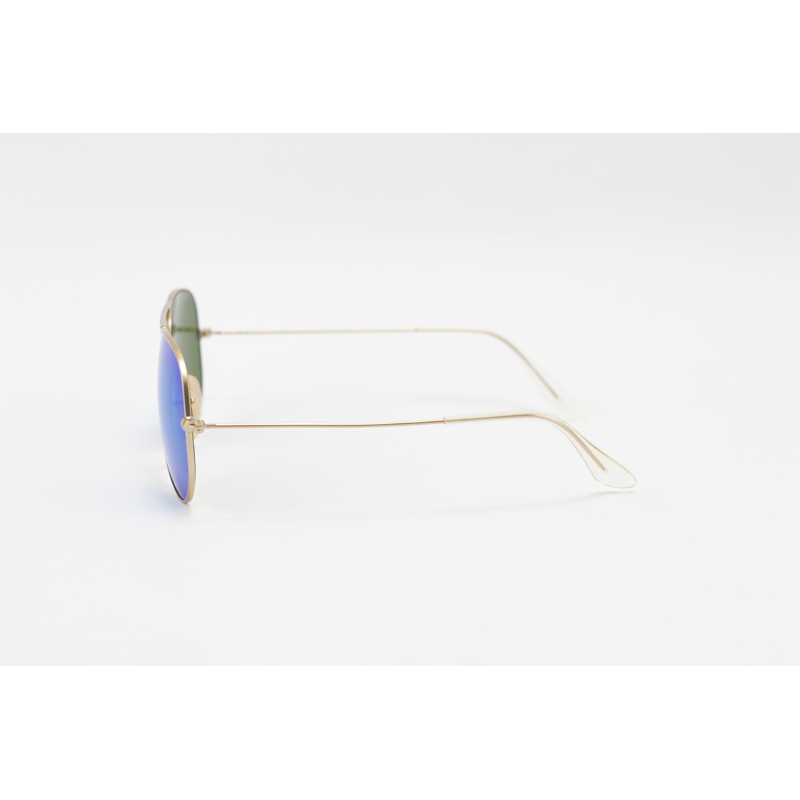 Ray B – 3025 – Golden Copper Blue Mercury – Aviator – Metal – Sunglasses