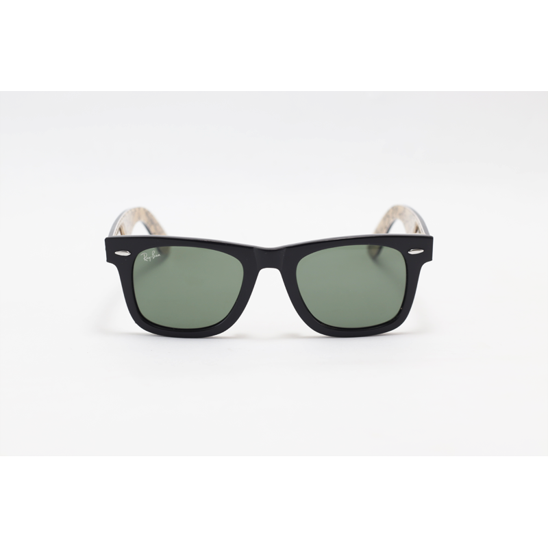 Ray B - 2140 - WAYFARER - Light Pattern - Black Green - Acetate - Sunglasses