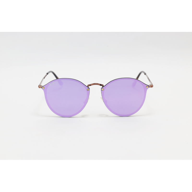 Ray B - Blaze Round - RB 3574 - Bronze Purple Mercury - Metal - Sunglasses