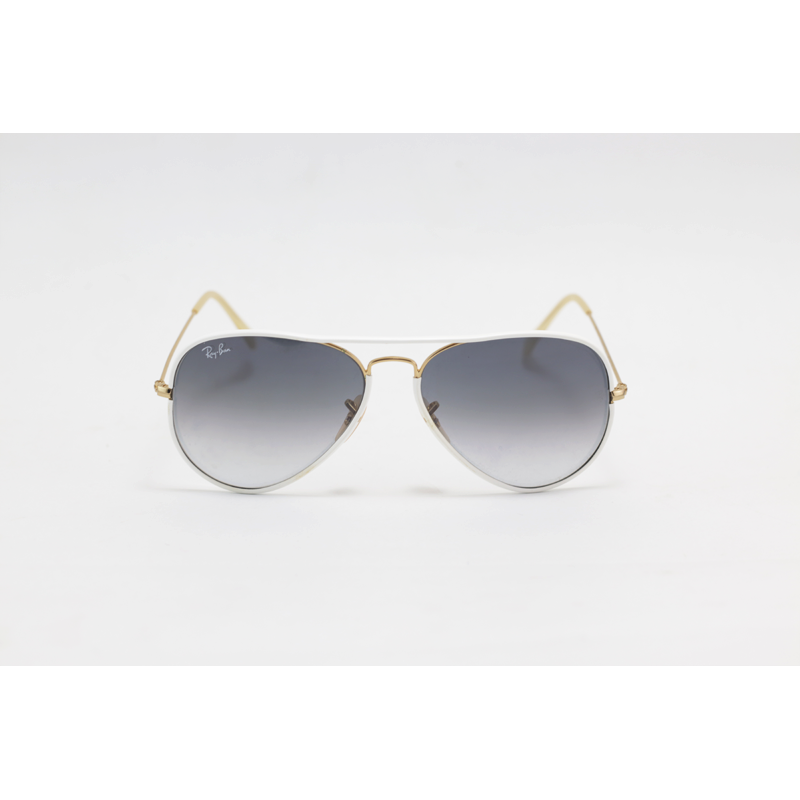 Ray B – 3025 – Golden White Black Gradient – Aviator – Metal – Sunglasses