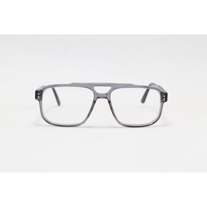 Calvin Klein - 5862 - Grey Translucent - Acetate - Rectangle - Double Bridge - Eyewear
