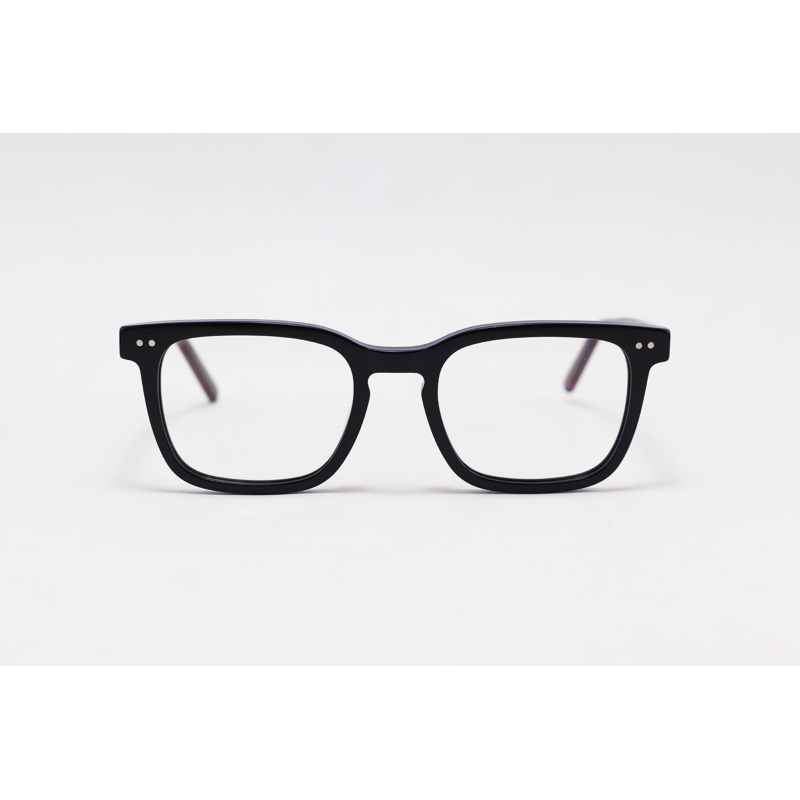 TOMMY HILFIGER - 2034 - Black Blue Red Stripe - Acetate - Square - Eyewear