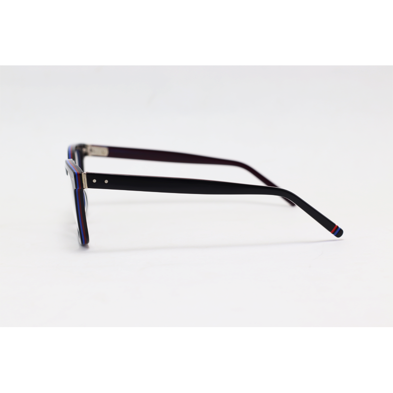 TOMMY HILFIGER - 2034 - Black Blue Red Stripe - Acetate - Square - Eyewear