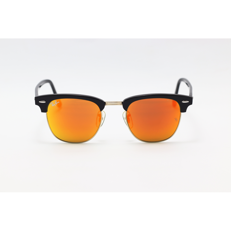 Ray B – 3016 – Clubmaster – Golden Black Orange Mercury - Acetate - Metal – Sunglasses