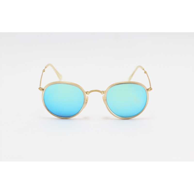 Ray B - RB3517 - Golden Blue Mercury - Acetate - Oval - Foldable  - Sunglasses
