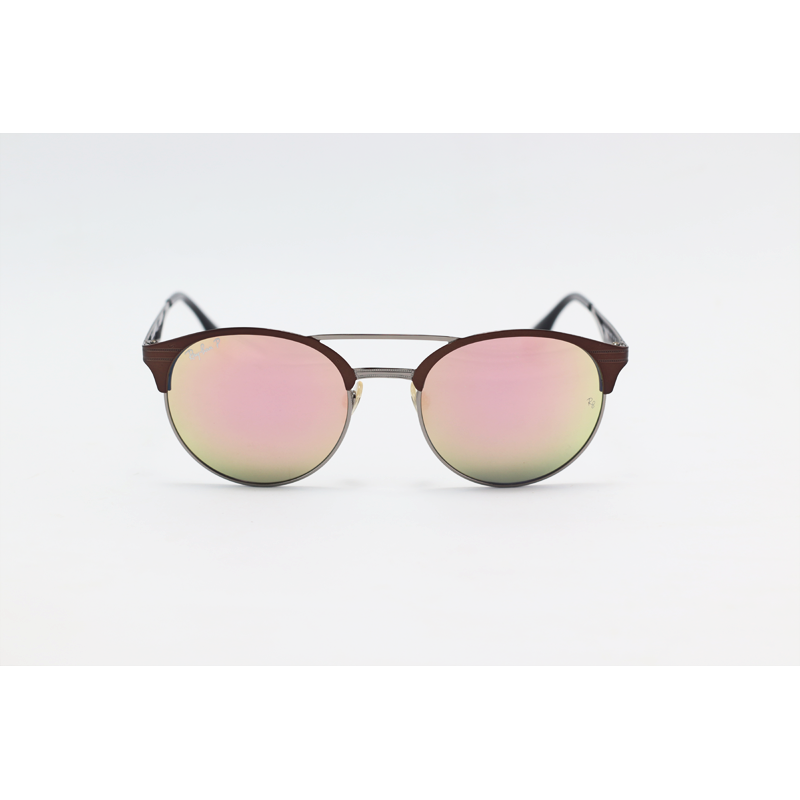 Ray B – RB3545 – Bronze Pink Mercury – Metal - Round - Polarized – Double Bridge – Sunglasses
