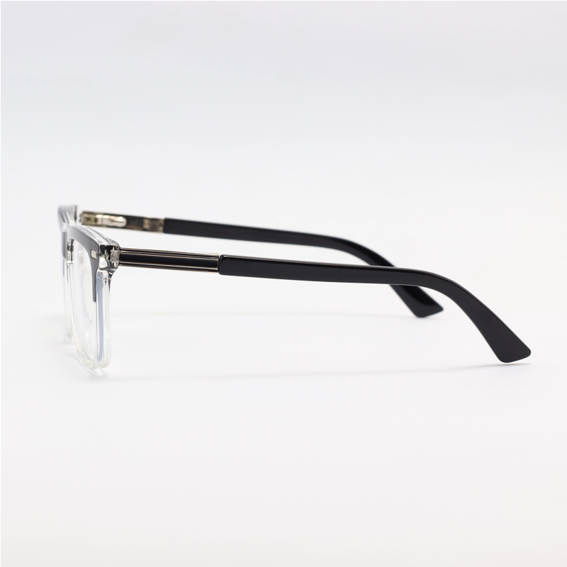 Moscot - 93516 - Black Crystal - Acetate - Blue Cut - Rectangle - Eyewear