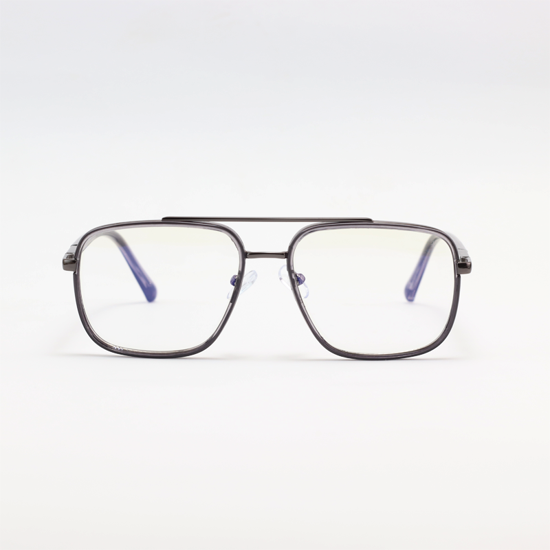 Moscot - 97712 - Gun Metallic Grey - Acetate - Metal - Blue Cut - Double Bridge - Eyewear