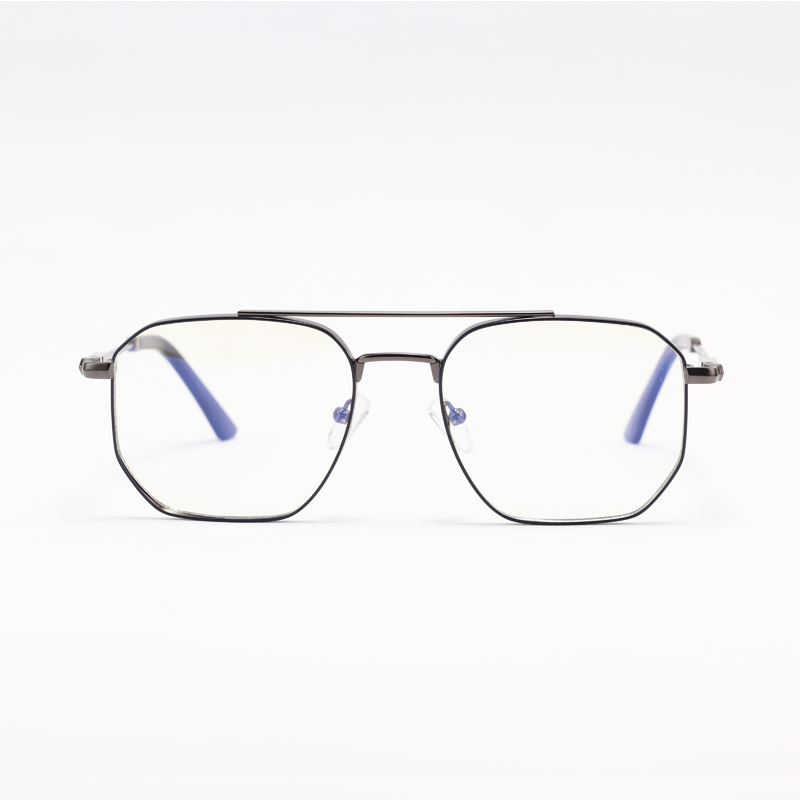 Moscot - 91314 - Gun Metallic Blue - Metal - Blue Cut - Double Bridge - Eyewear