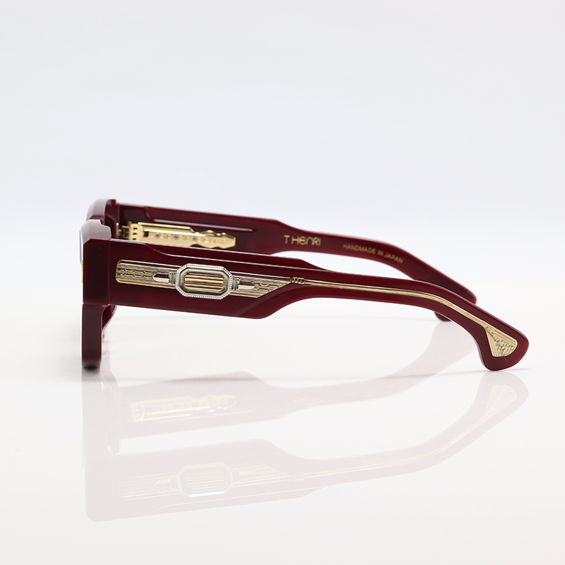 T HENRI - DUSENBERG - Cherry - Acetate - Square - Sunglasses