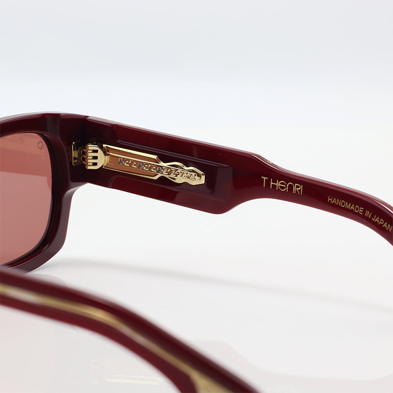 T HENRI - DUSENBERG - Cherry - Acetate - Square - Sunglasses