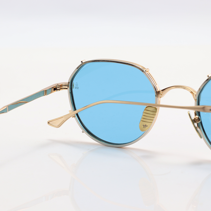 Jacques Marie Mage - HARTANA - Golden Blue - Metal - Oval - Sunglasses