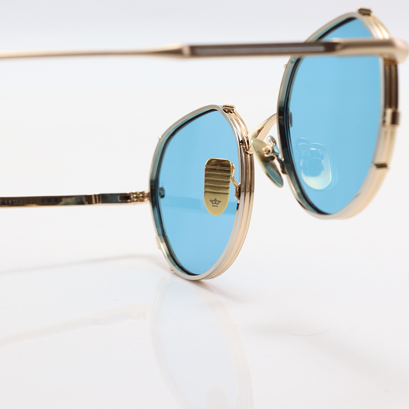 Jacques Marie Mage - HARTANA - Golden Blue - Metal - Oval - Sunglasses