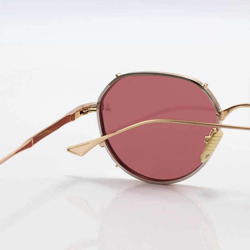 Jacques Marie Mage - HARTANA - Golden Pink - Metal - Oval - Sunglasses