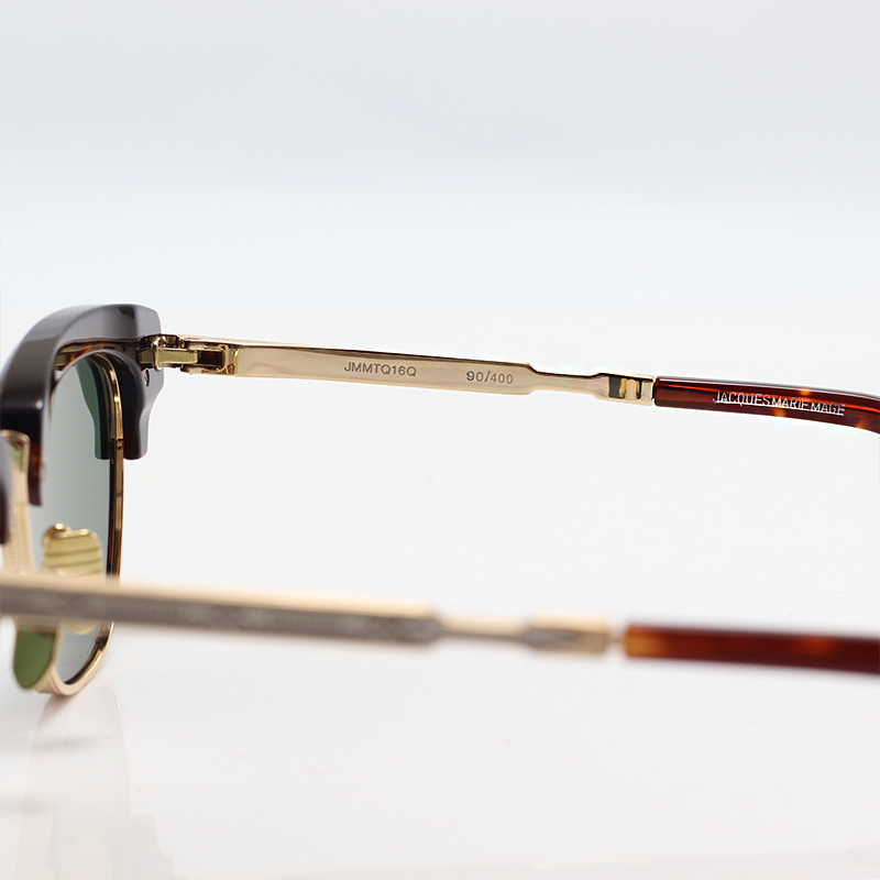 Jacques Marie Mage - SARTRE - Golden Tortoise Green - Acetate - Metal - Rectangle - Sunglasses