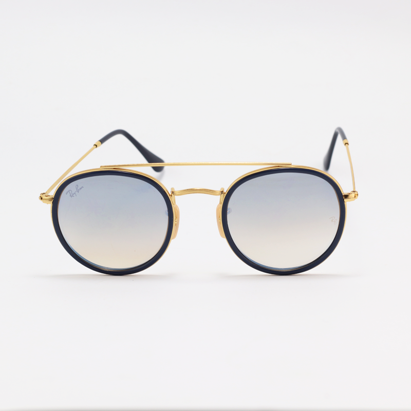 Ray B – RB3647N – Golden Blue – Metal - Round - Double Bridge – Sunglasses