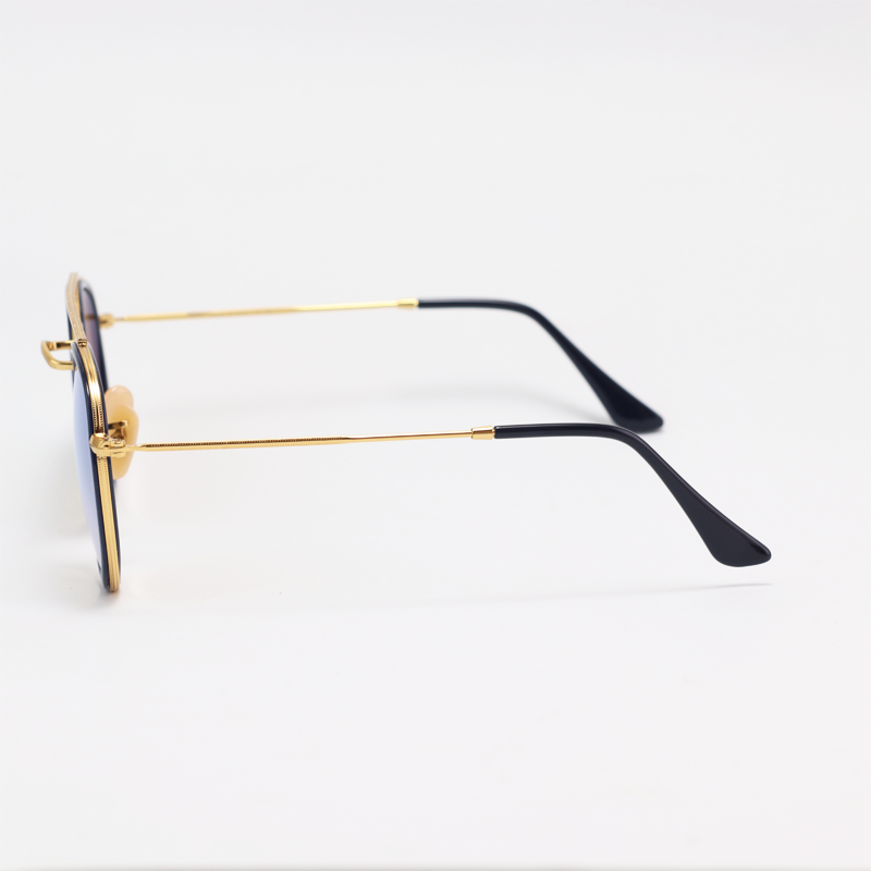 Ray B – RB3647N – Golden Blue – Metal - Round - Double Bridge – Sunglasses