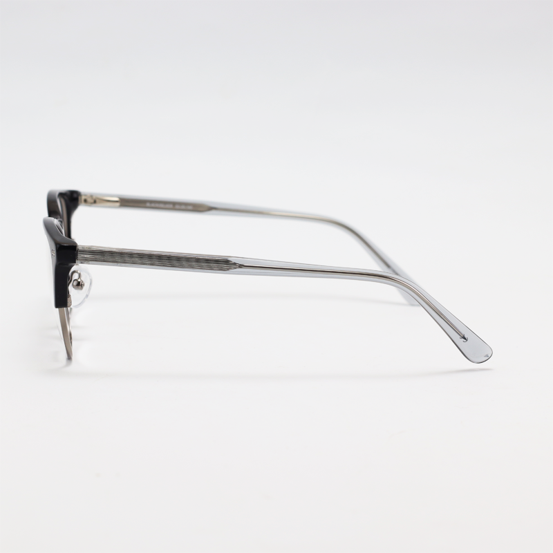 Kirkland - SIGNATURE - KS ANNE - Black Silver - Acetate - Metal - Clubmaster - Eyewear