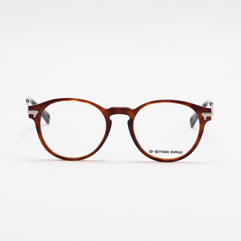 G-Star Raw - GS STORMER - Brown - Acetate - Metal - Round - Eyewear