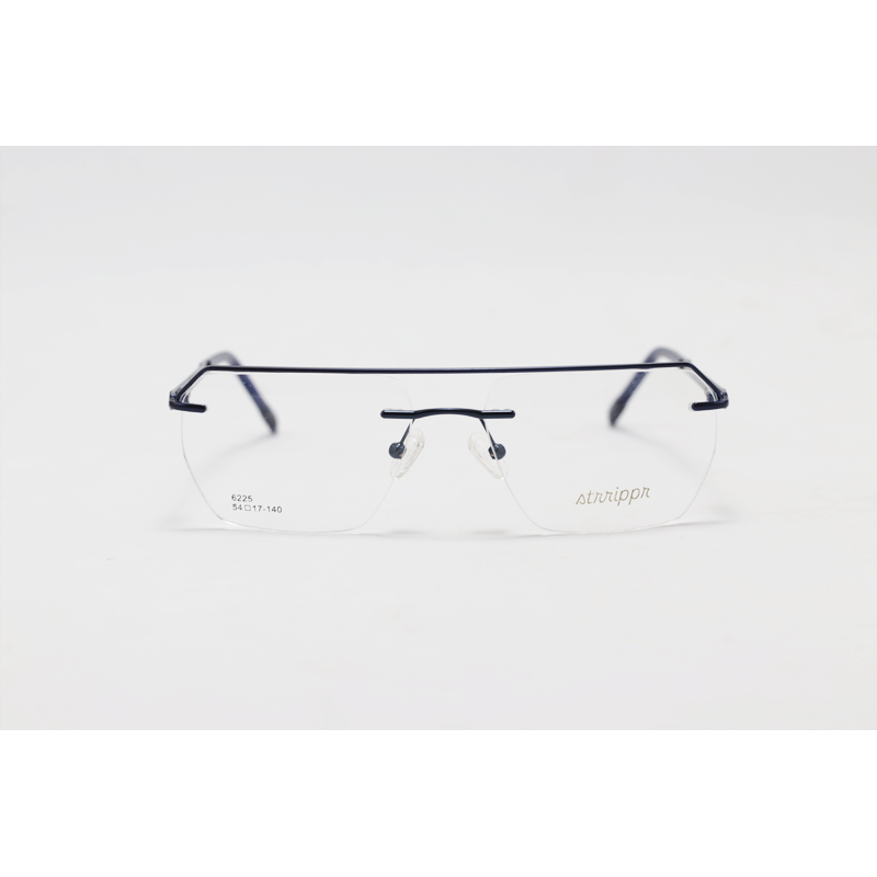 Strrippr - 6225 - Blue - Metal - Rimless - Rectangle - Eyewear