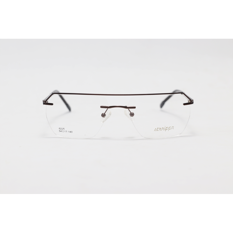 Strrippr - 6225 - Bronze - Metal - Rimless - Rectangle - Eyewear