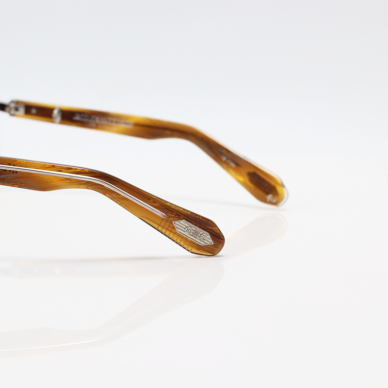 Jacques Marie Mage - BORODINO - Silver Brown Marble - Acetate - Metal - Rectangle - Sunglasses