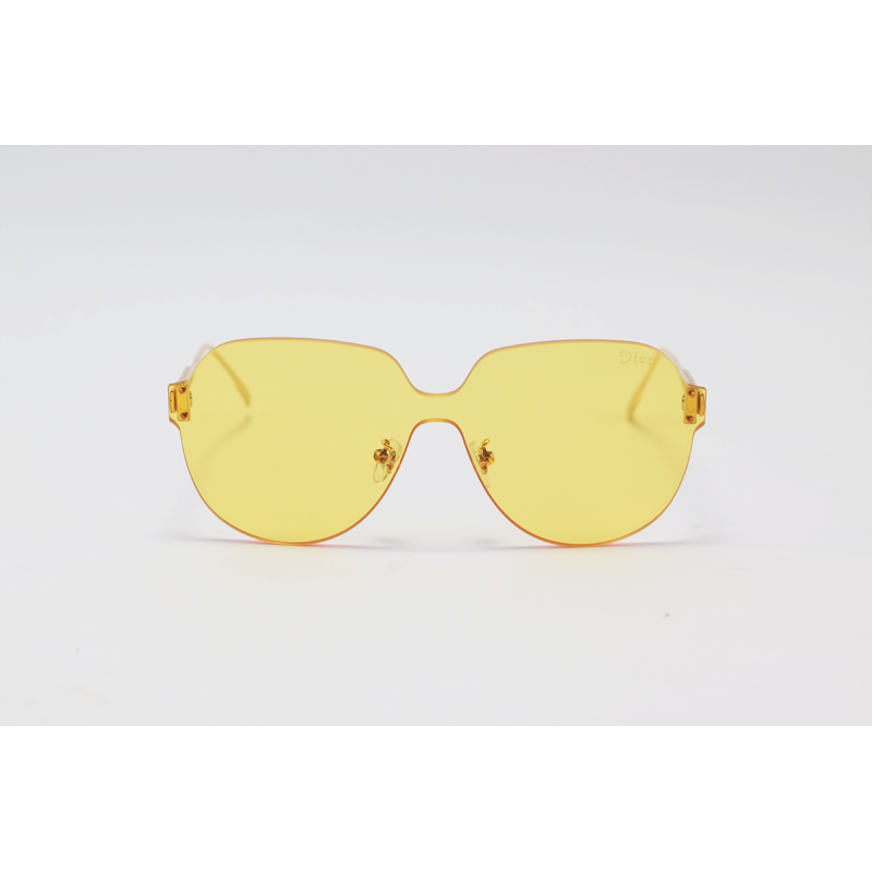 Dior - 3922 - Yellow - Rimless - Metal - Rectangle - Sunglasses