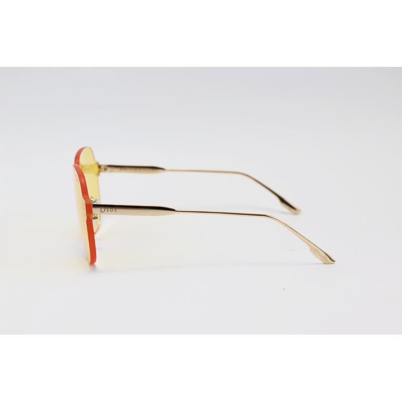 Dior - 3922 - Yellow - Rimless - Metal - Rectangle - Sunglasses