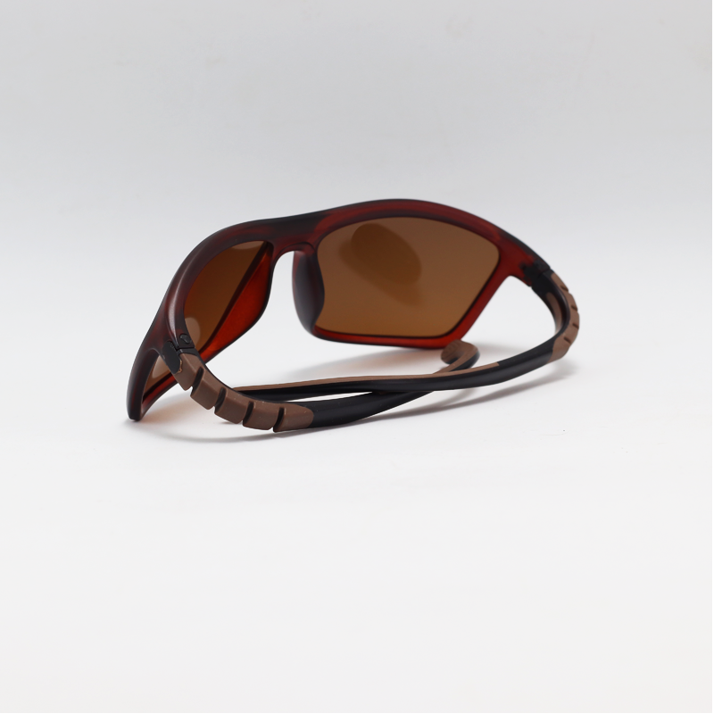 Ray B - 2073 - Brown - Acetate - Polarized - Rectangle - Sunglasses
